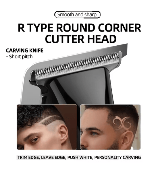 جهاز Kemei متعدد الاستخدامات مزود برأس تشذيب دقيق ورأس للجسم وأنف وشفرة رئيسية للحلاقة اليومية الدقيقة.