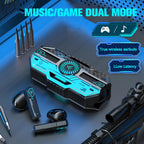 سماعات CYXG جيمينج بلوتوث 5.49 منخفضة التأخير، وضع لعبة وموسيقى، علبة شحن LED مستقبلية ببطارية 180mAh