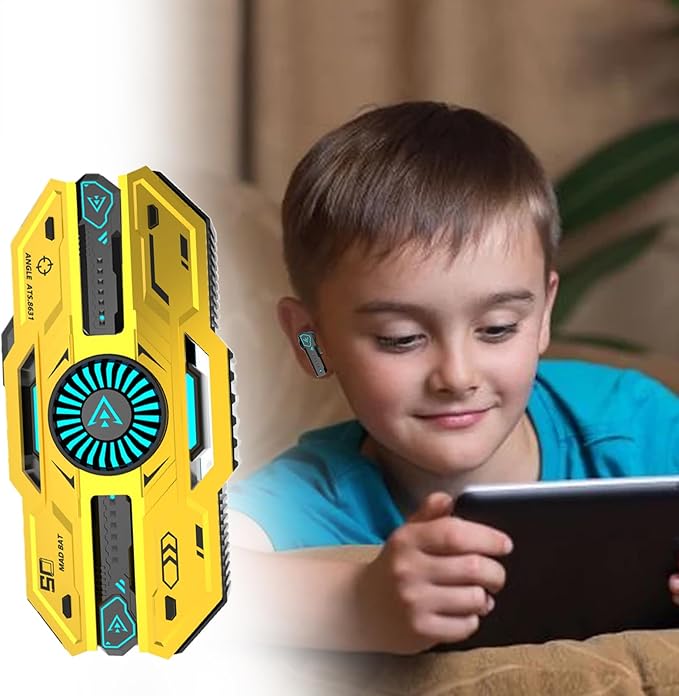 سماعات CYXG الجيمينج بصوت ثنائي الوضع، تصميم خفيف، اتصال ثابت بلوتوث 5.49، وهيكل مستقبلي مضيء