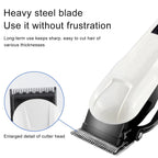 Professional Cordless Hair Clipper ببطارية طويلة التشغيل وتصميم لاسلكي يمنح حرية الحركة أثناء قص الشعر بسهولة وسلاسة.