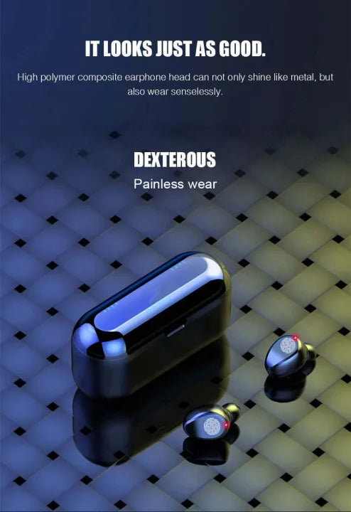 Air F9 Max Buds+ صوت ستيريو واضح وعالي الجودة لمكالمات وموسيقى وألعاب، تجربة لاسلكية سلسة.