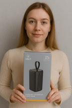 شاحن محمول فولت عالي السعة 30000/50000mAh بشاشة نسبة الشحن، منافذ USB-C ثنائية الاتجاه وهيكل قوي من ABS