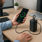 باور بنك فولت بسعات 30000 و50000mAh مع شاشة LCD ذكية وشحن سريع 22.5 واط، تصميم متين للاستخدام اليومي والسفر الطويل