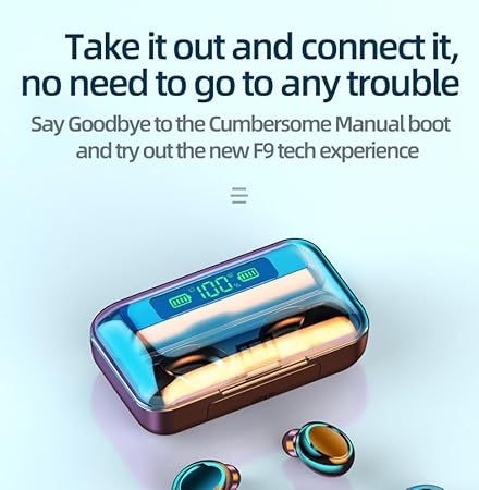 استمتع بسماعات Araimo Air F9 Pro Plus، بطارية طويلة وتشغيل مستمر لجميع أنشطتك اليومية والموسيقى.