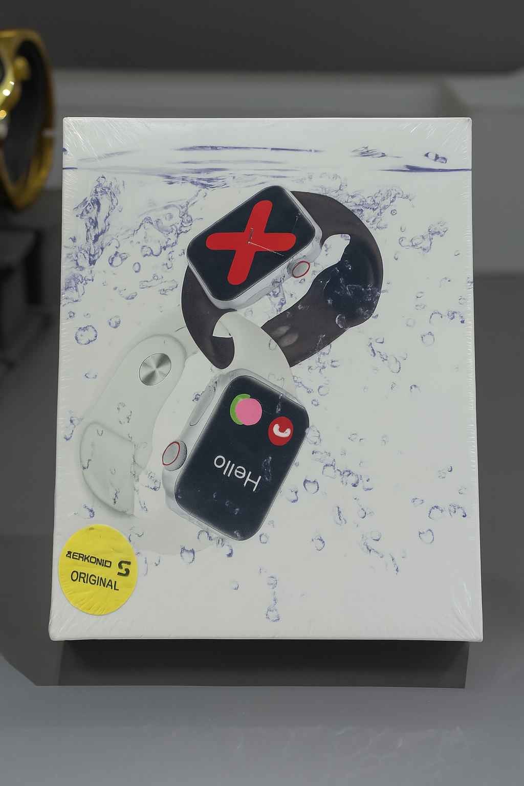 "ساعة Zerospace الذكية مع ختم الأصالة وشاشة لمس، تصميم عصري مقاوم للماء مع دعم الاتصال الهاتفي عبر البلوتوث"